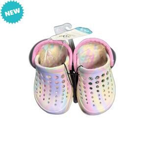 Joybees Active Clogs Girls Size 4/5C Marbled Ombre Pink NWT